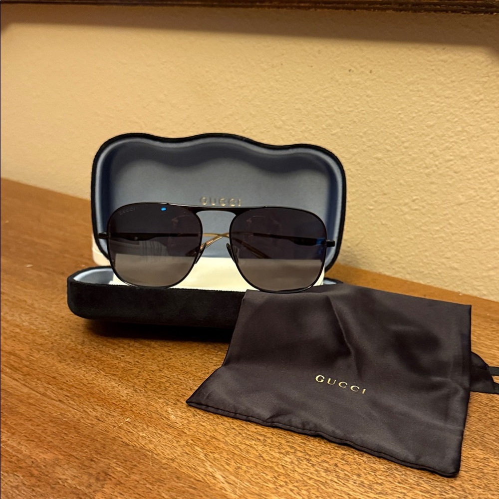 Gucci Dark Gray Men's Sunglasses